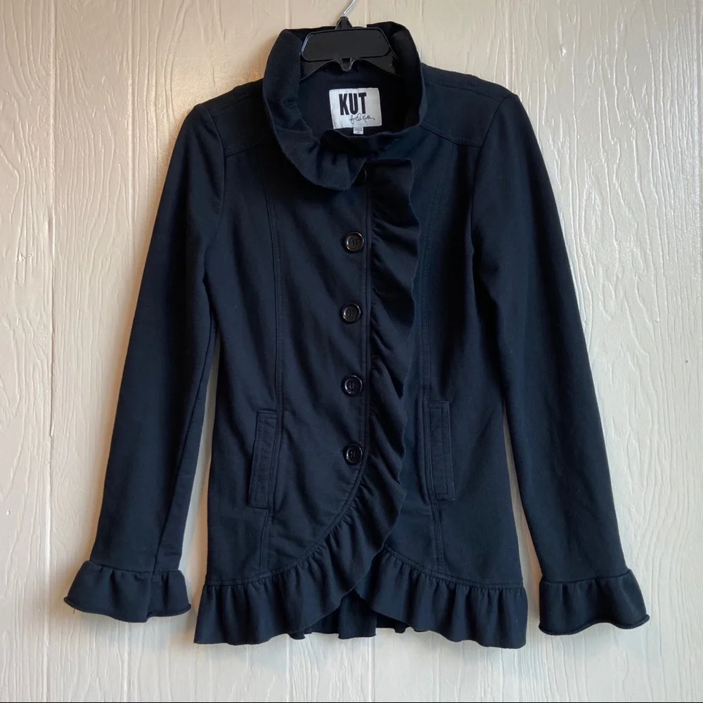 Kut from the Kloth Ruffle Trim Top/Jacket - Picture 8 of 11